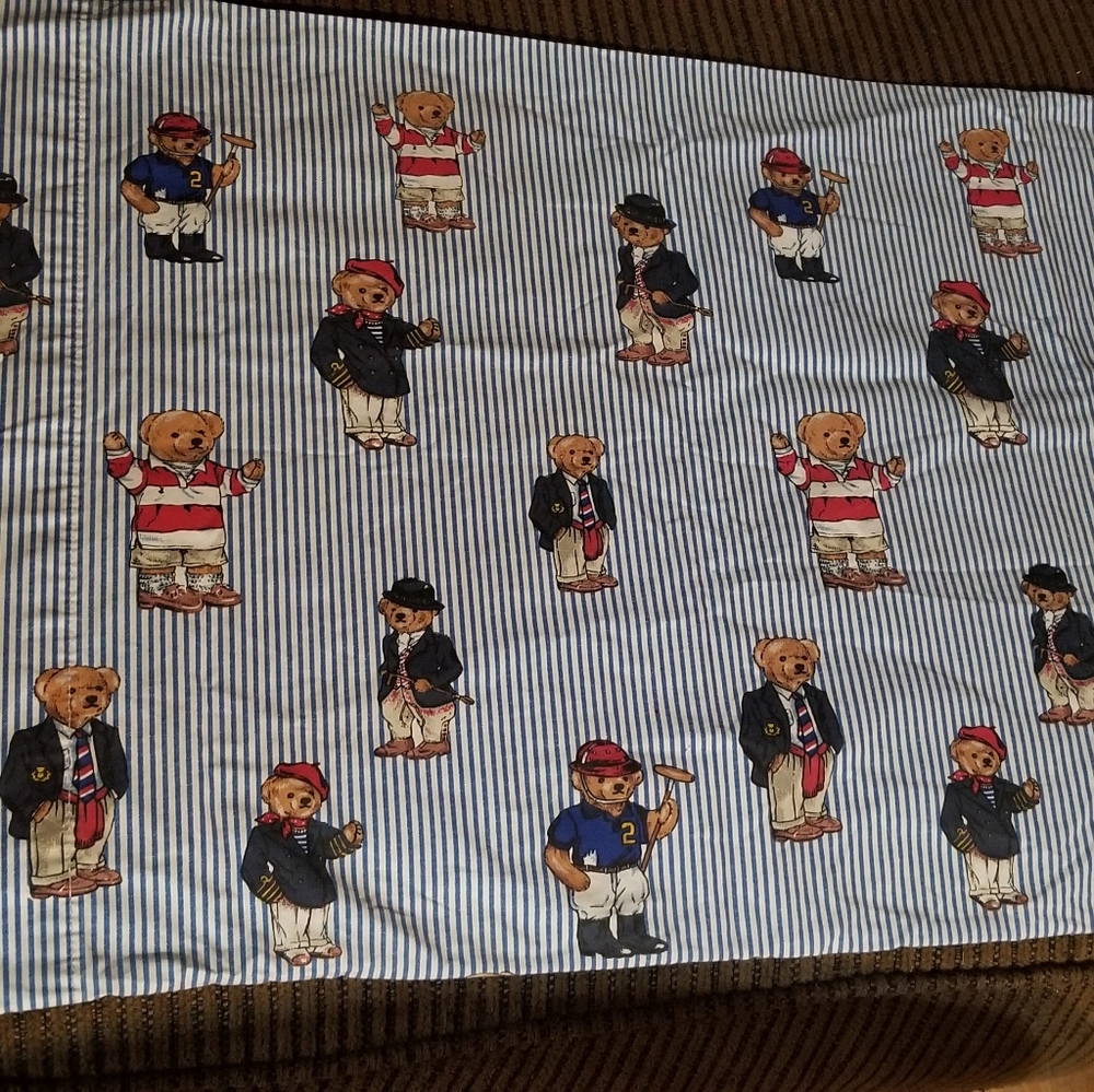 Ralph Lauren Striped Bears Standard Pillowcase